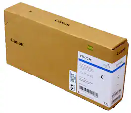 Canon - 700ml PFI-707 Dye Cyan Ink Tank for iPF830, iPF840, iPF850 CAD Plotters