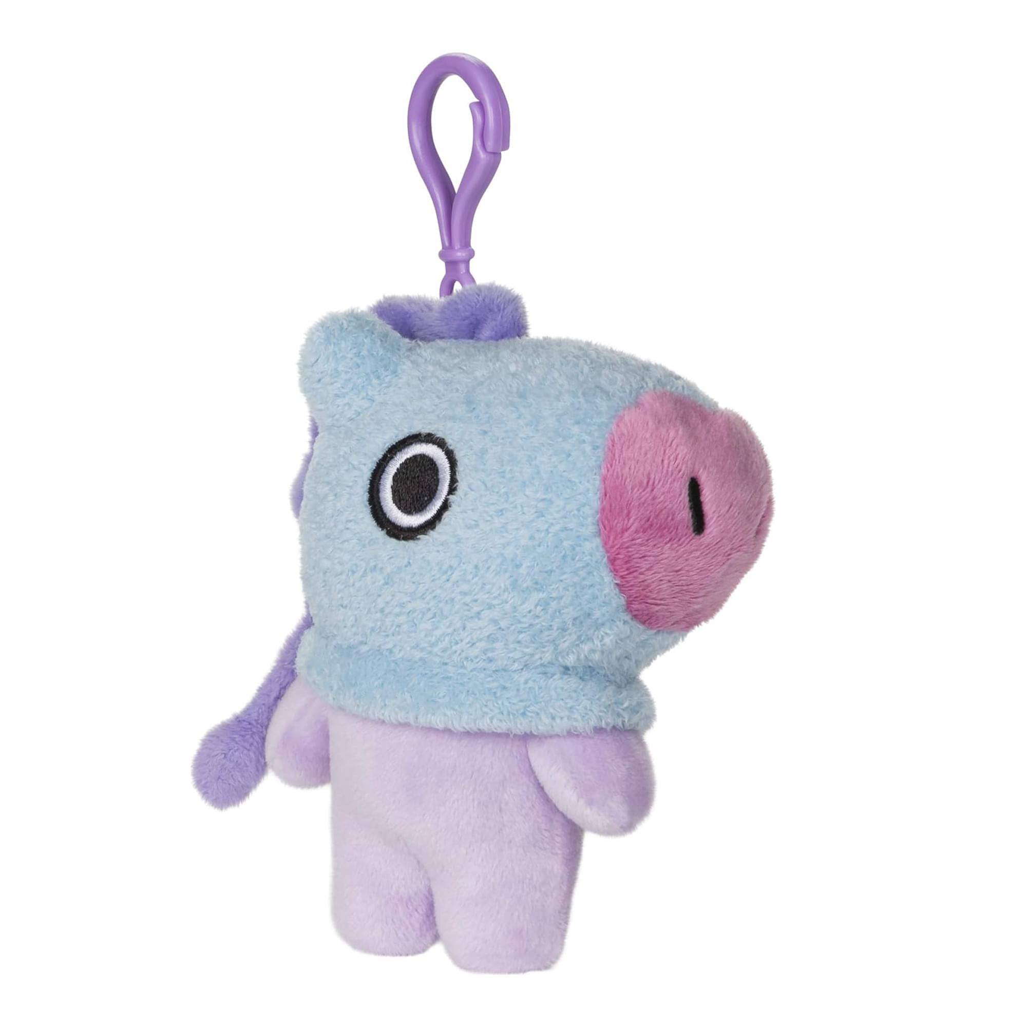Alt View 10. Gund - Line Friends BT21 4 Inch Plush Backpack Clip | Mang - Purple.