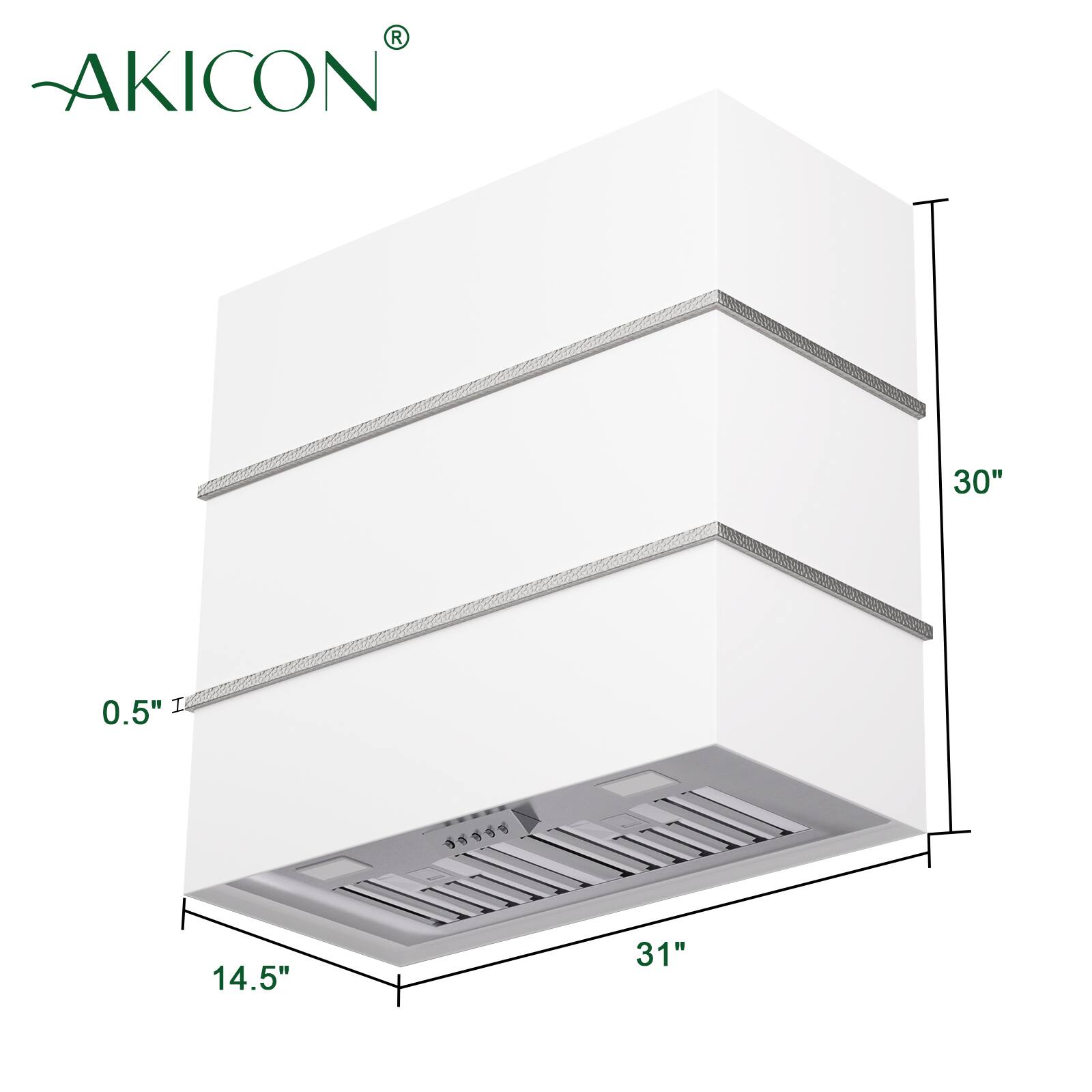 AKICON  
30"  
0.5"  
14.5"  
31"