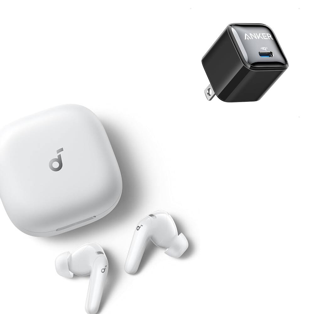 Soundcore Liberty 5 by Anker with USB C Charger Block 20W，Noise