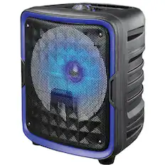 Front. iQ Sound - 8" Bluetooth Speaker with True Wireless Technology - Blue.