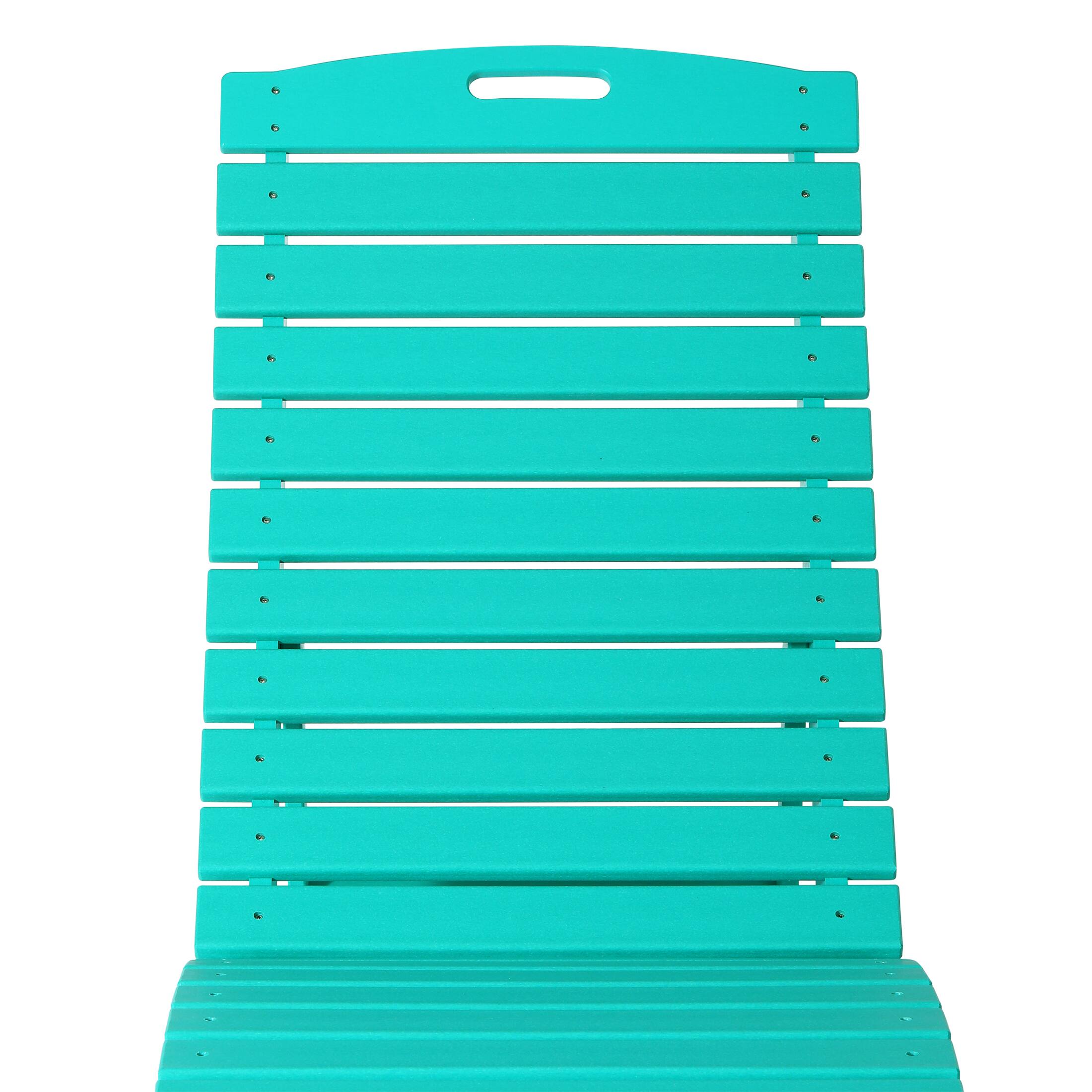 Alt View 2. WestinTrends - WestinTrends Ventura Outdoor HDPE In-Pool Patio Chaise Lounge Chair With Wheels - Turquoise.