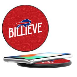 Keyscaper - Black Buffalo Bills Illustrated Wireless Charger - Black