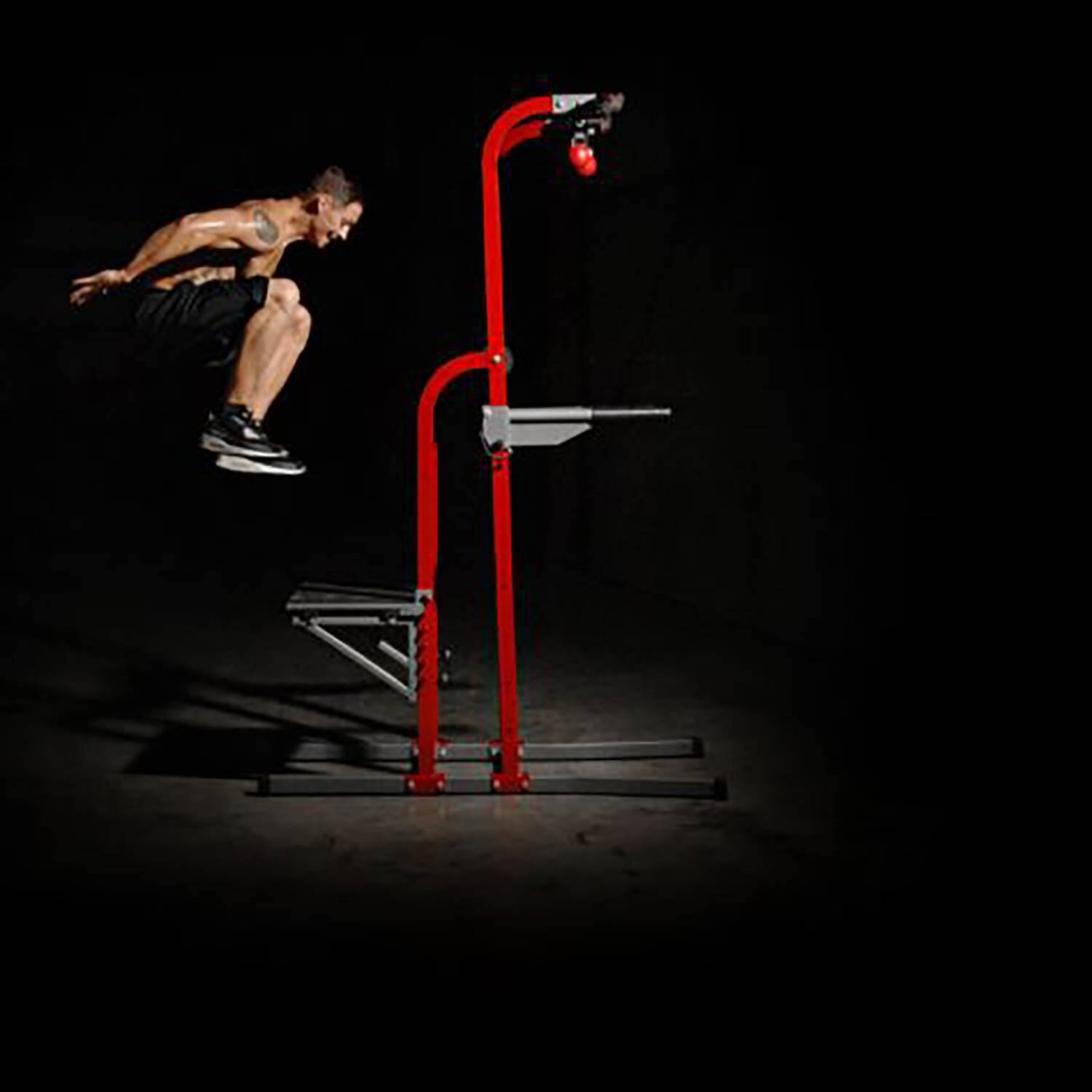Alt View 2. Stamina Products - Stamina X Fortress Power Tower Home Gym Pull Up Fitness Workout Station, Red - Red/Black.