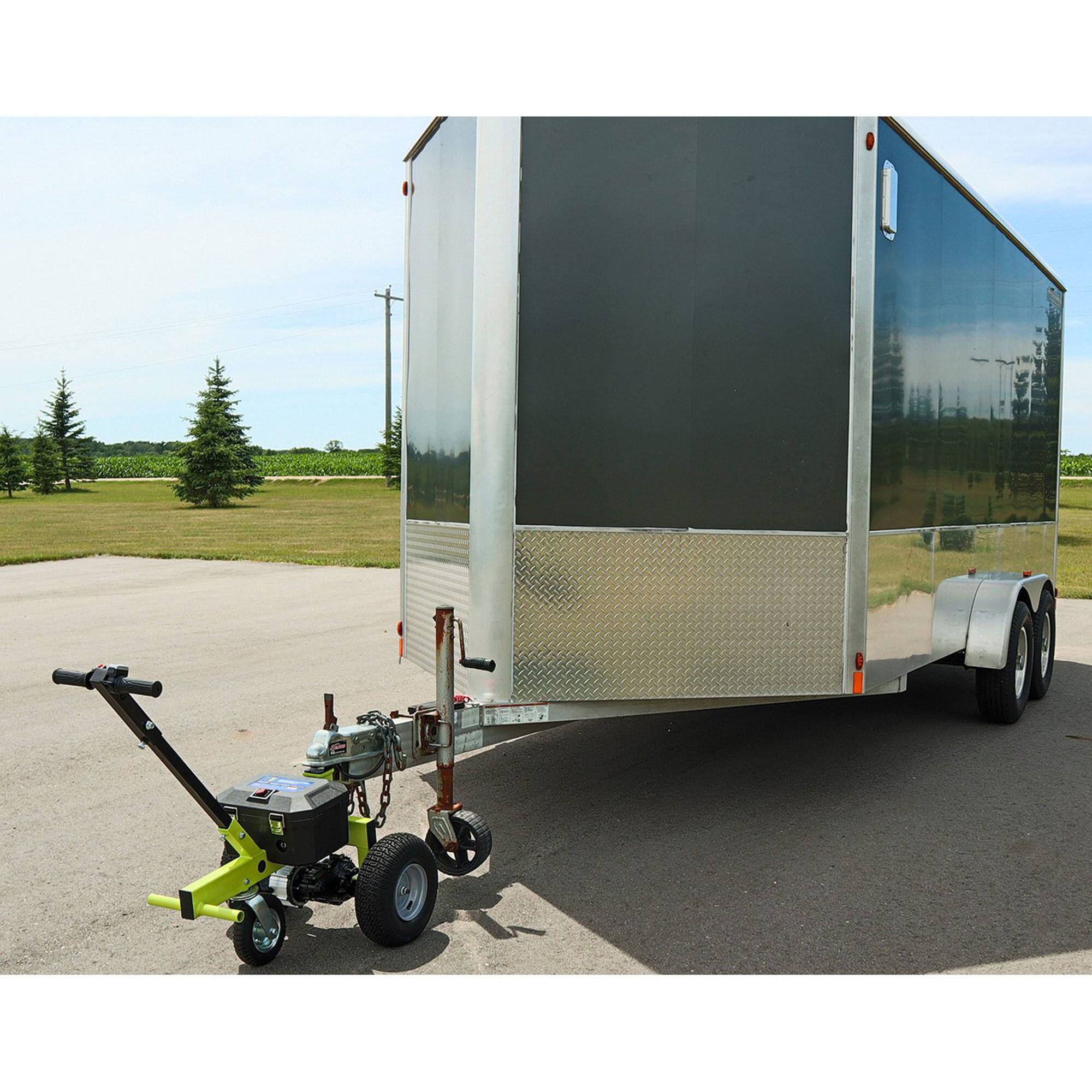 Alt View 3. Tow Tuff - Tow Tuff TMD-35ETD8 Adjustable 3500 Lbs Capacity Electric Trailer Dolly, Green - Green.