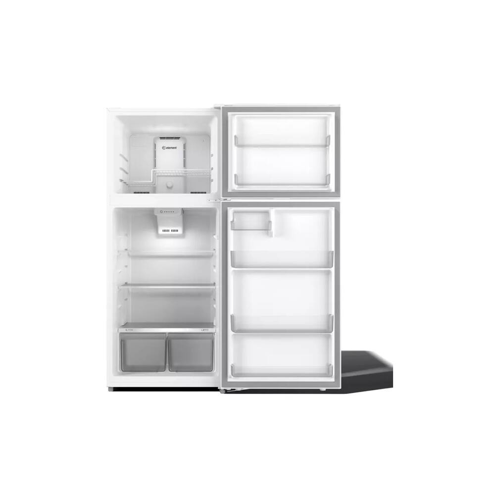 Left. Element - Element ENR18TFGCW 17.6 Cu. Ft. White Top Freezer Refrigerator - White.