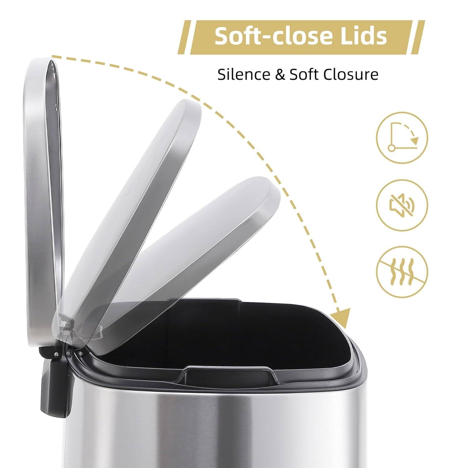 Soft-close Lids  
Silence & Soft Closure