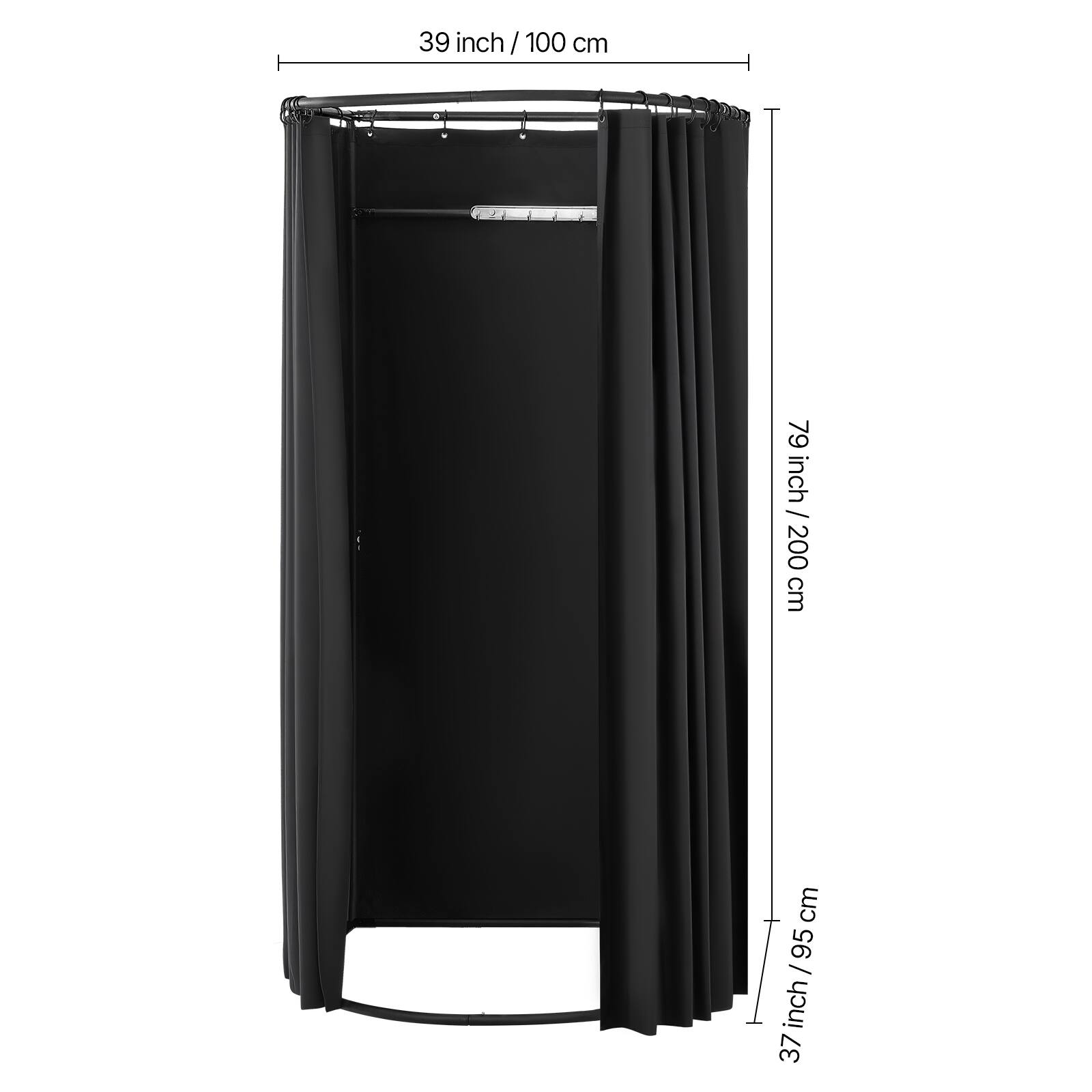 39 inch / 100 cm  
79 inch / 200 cm  
37 inch / 95 cm