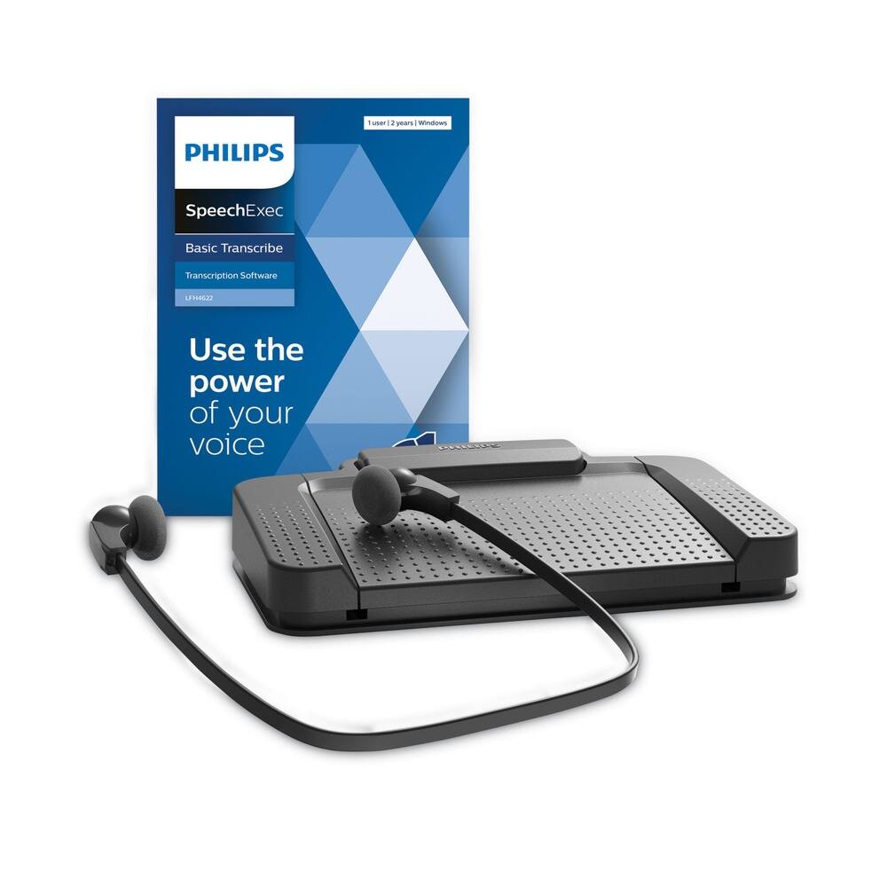 PHILIPS  
SpeechExec  
Basic Transcribe  
Transcription Software  
LF14632  

Use the power of your voice  

1 user 12 years | Windows  
LT20