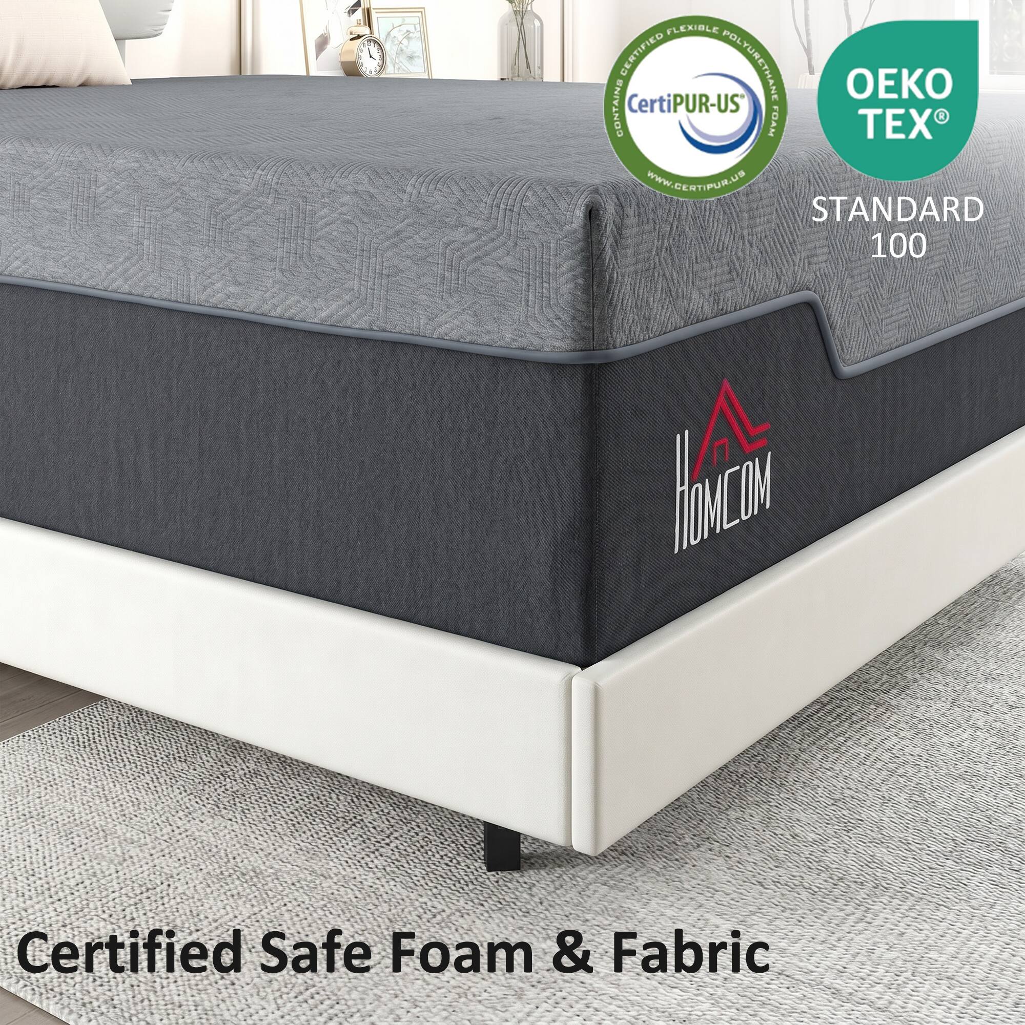 - PLEASIBLE CERTIFIED POLYURETHANE CONTAINS CertiPUR-US® FOAM EX
- STANDARD 100
- Certified Safe Foam & Fabric