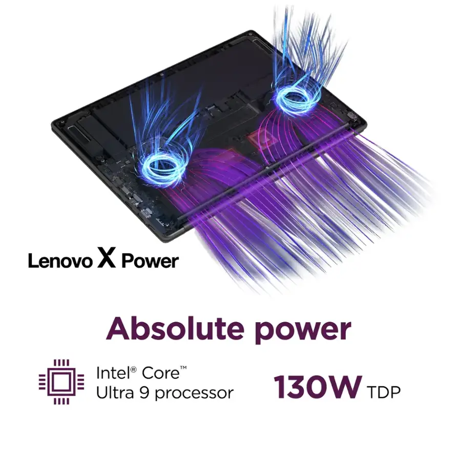 Lenovo X Power Absolute Power Intel Core Ultra 9 processor 130W TDP