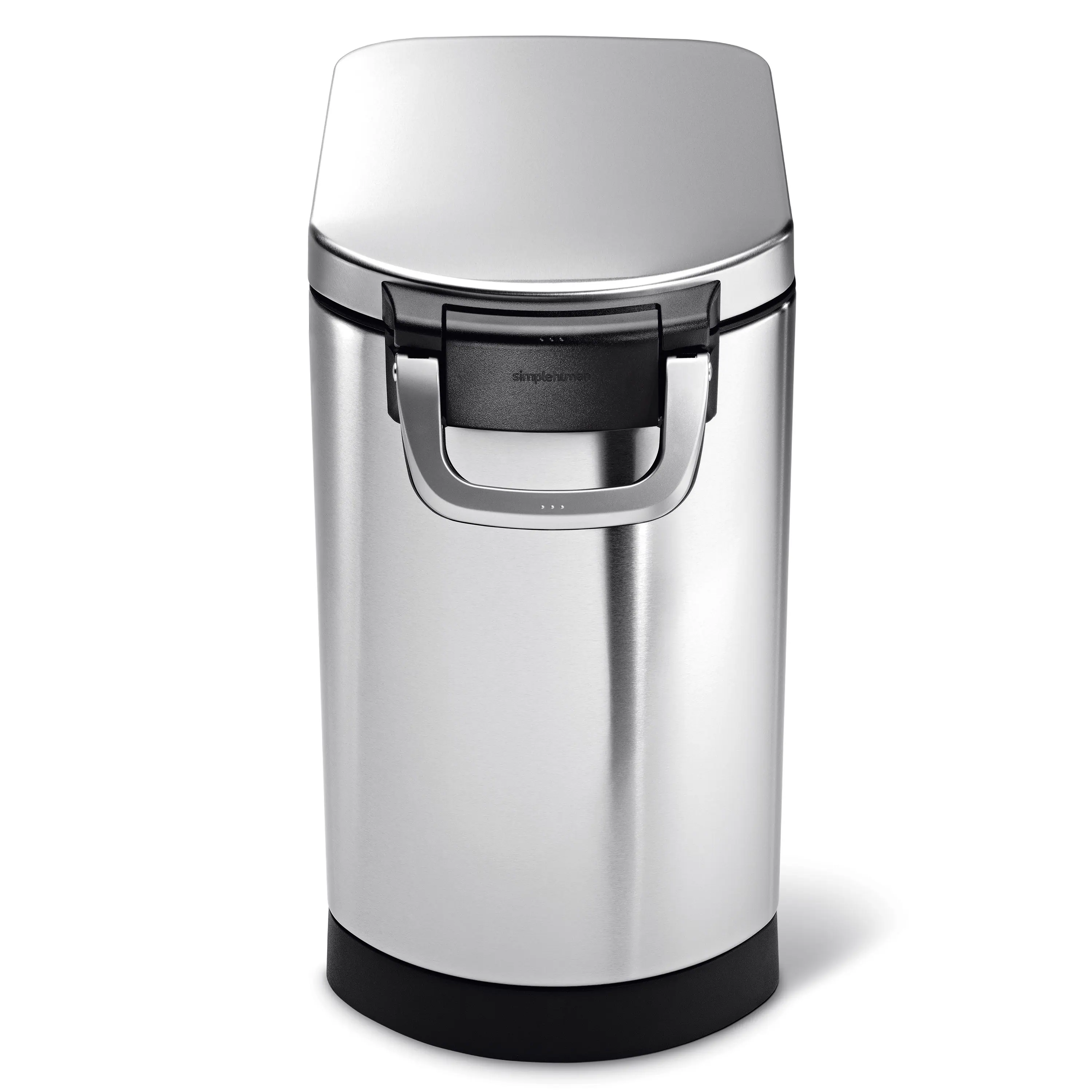 Alt View 1. simplehuman - medium pet food can, brushed stainless steel - Brushed.
