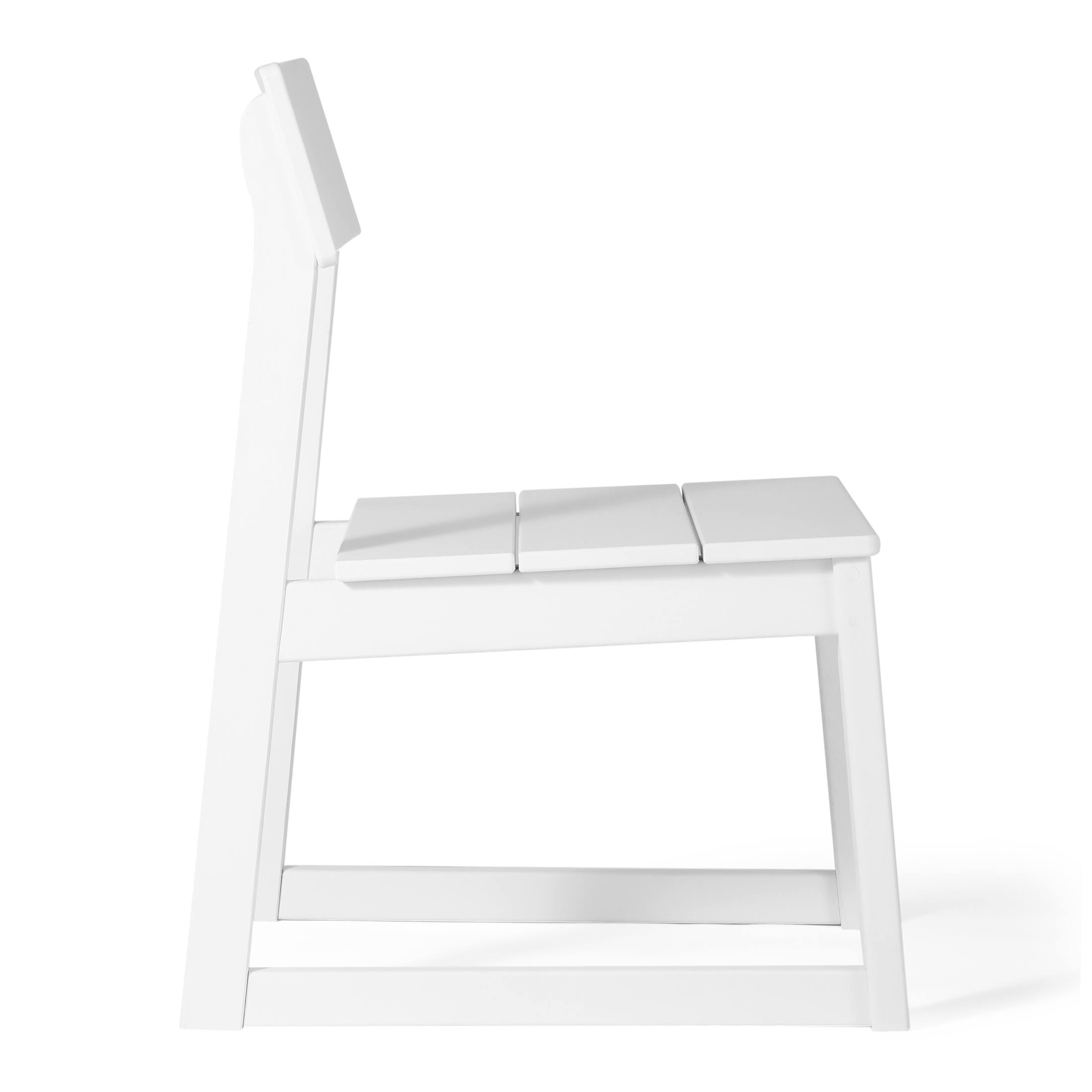 Back. WestinTrends - WestinTrends Paloma Modern HDPE Outdoor Armless Patio Dining Chairs (Set of 2) - White.