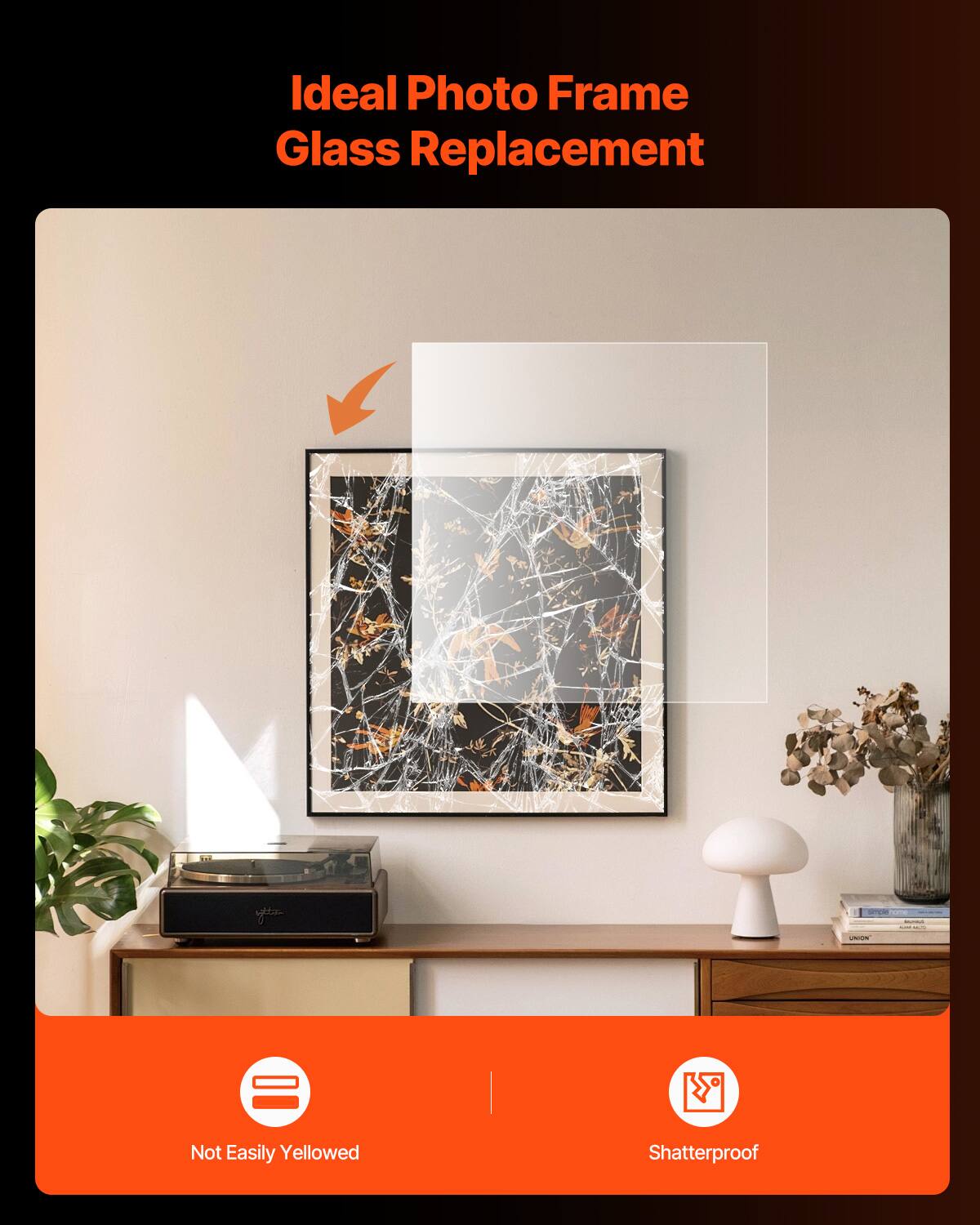 Ideal Photo Frame Glass Replacement  
- Not Easily Yellowed  
- Shatterproof