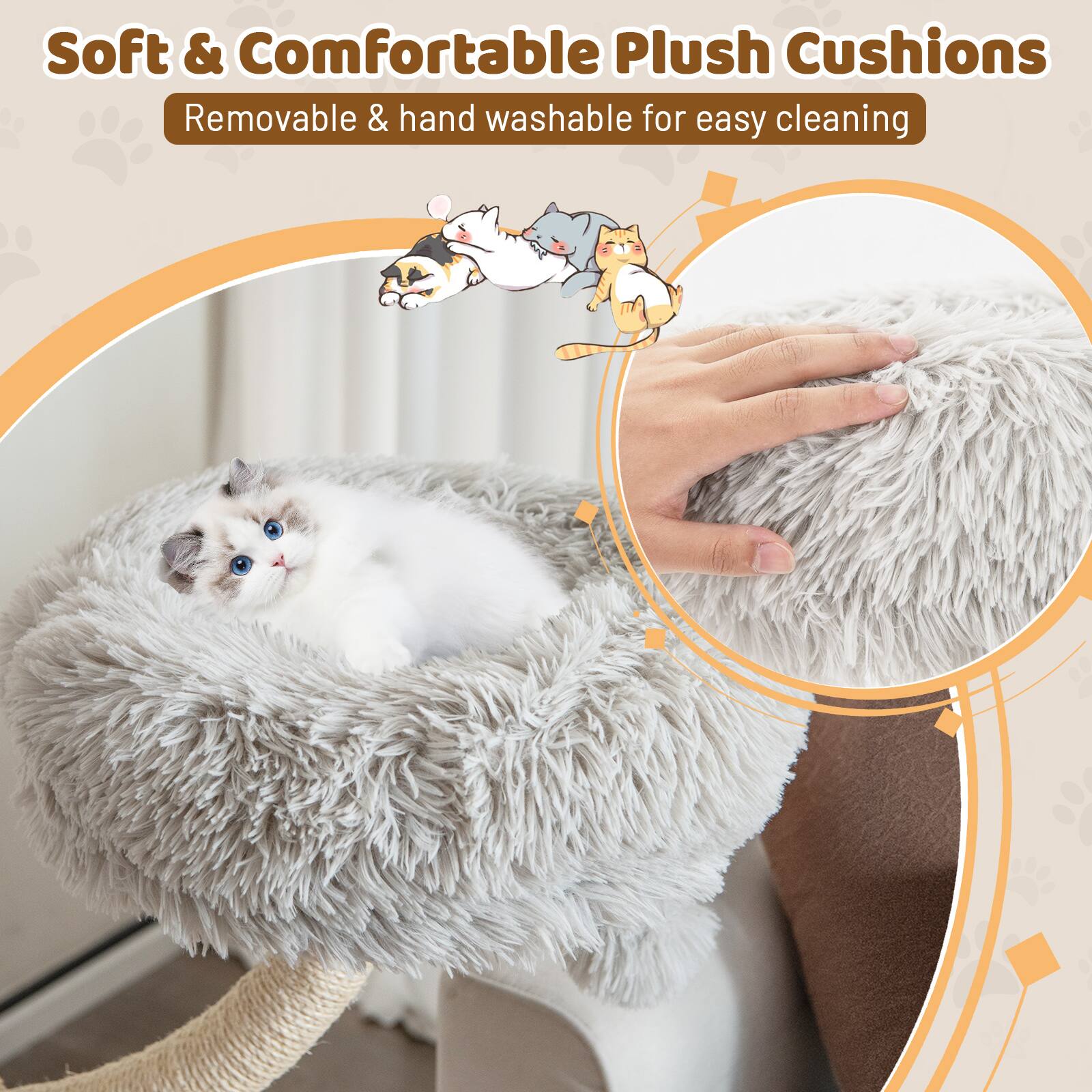 Soft & Comfortable Plush Cushions

Removable & hand washable for easy cleaning