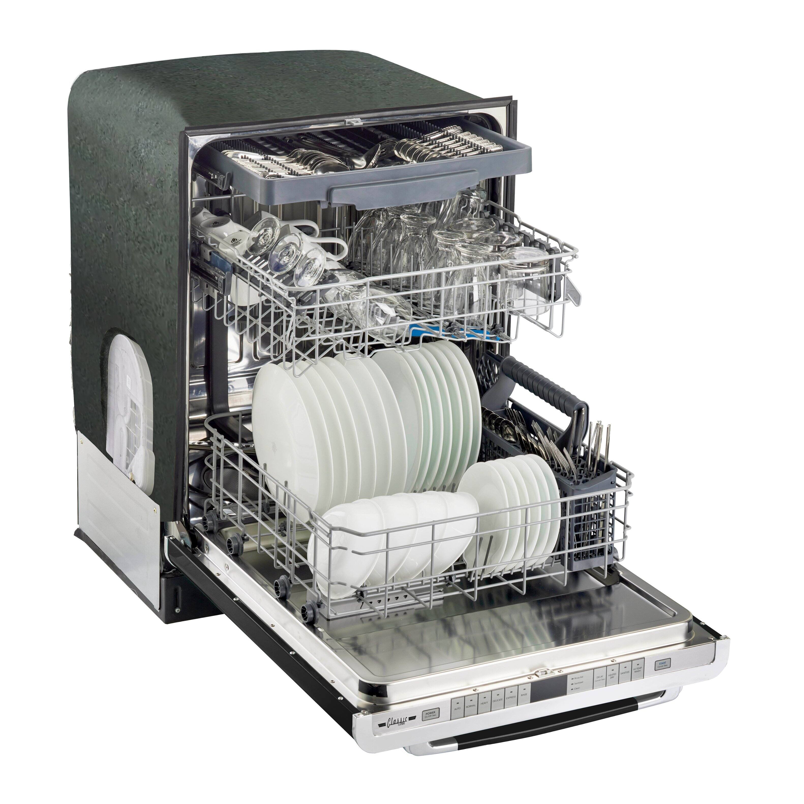 Alt View 15. Unique Appliances - Classic Retro 24" Top Control Dishwasher with Stainless Steel Tub and 3rd Rack - Midnight Black.
