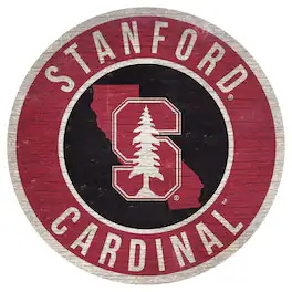 Fan Creations - Stanford Cardinal 12'' x 12'' State Circle Sign - Multicolor