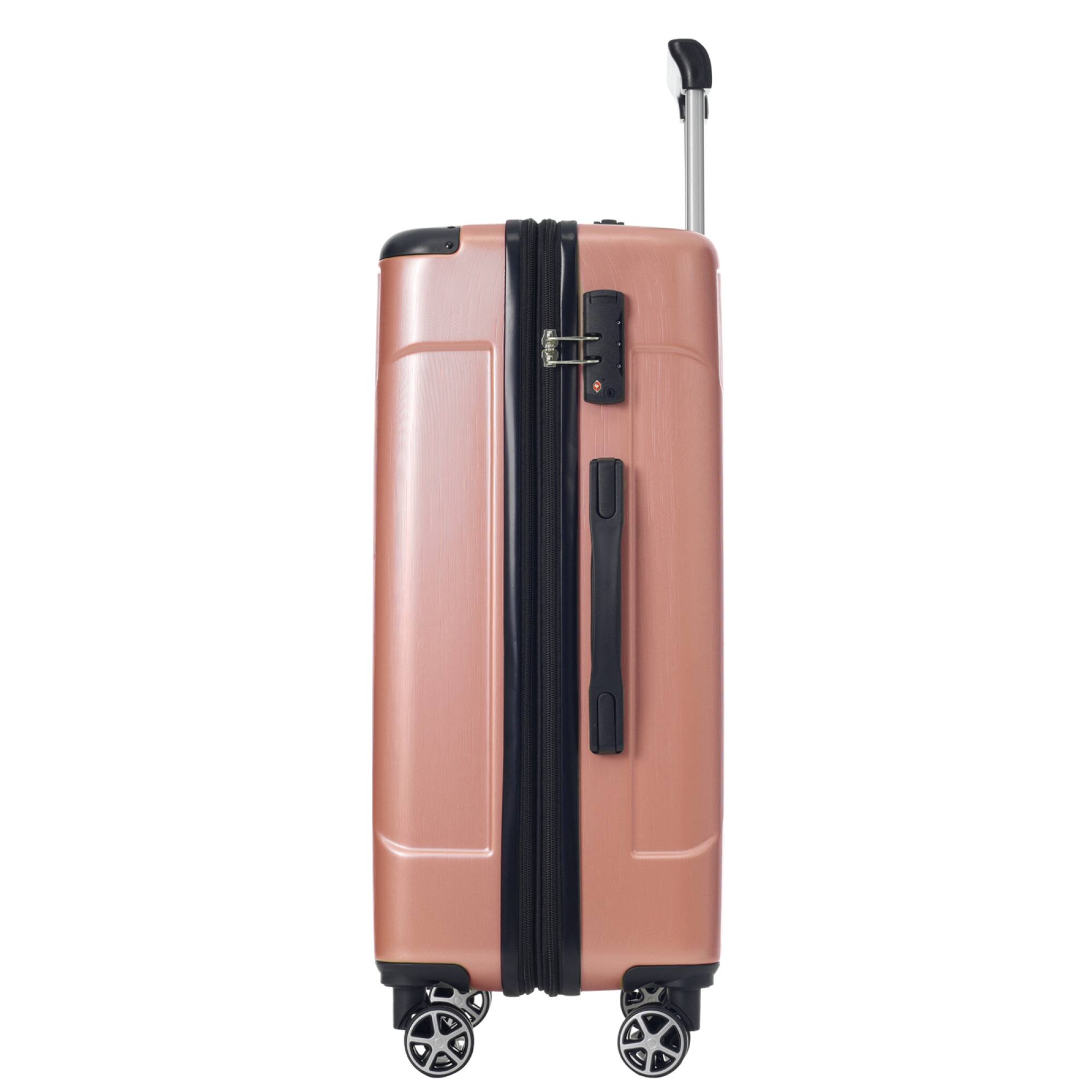 Alt View 4. ELEMENT ACE - Lightweight Expandable ABS Hardshell Luggage with TSA Lock and Double Wheels for Effortless Travel - Rose Pink.