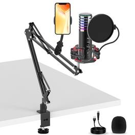 METALTON - Condenser Microphone For Pc Ps4 Ps5 Streaming Singing Podcast Studio Computer Cardioid Gaming Mic Kit - Default