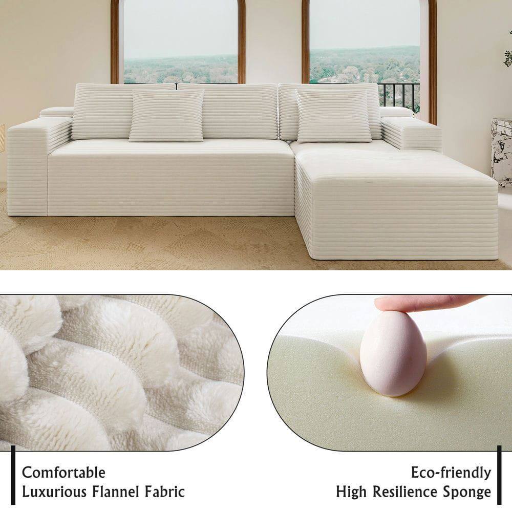Comfortable Luxurious Flannel Fabric  
Eco-friendly High Resilience Sponge