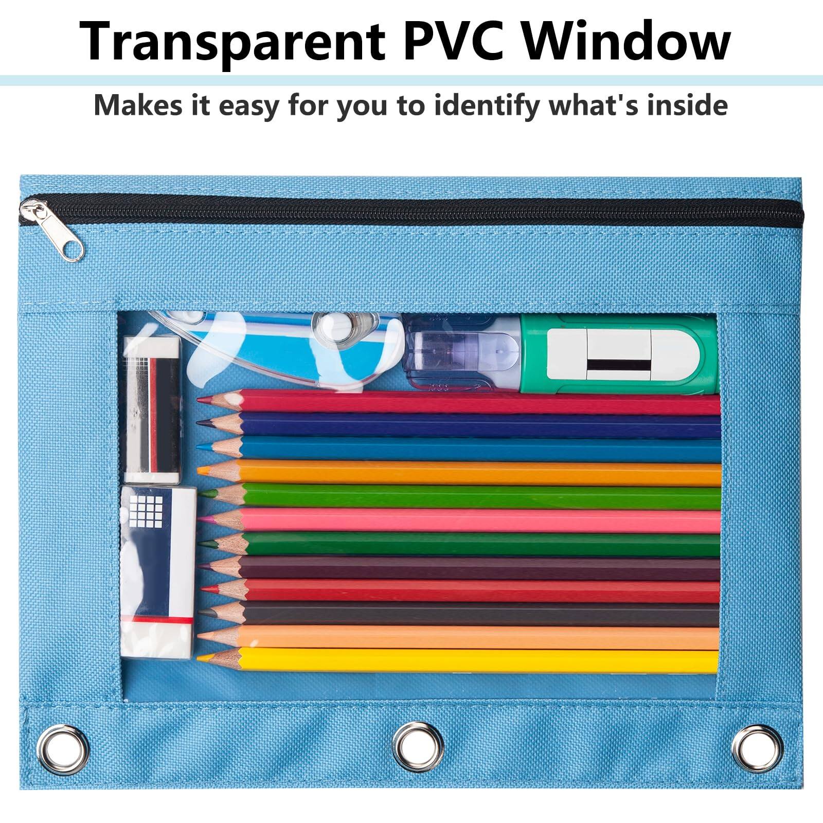 Transparent PVC Window  
Makes it easy for you to identify what's inside