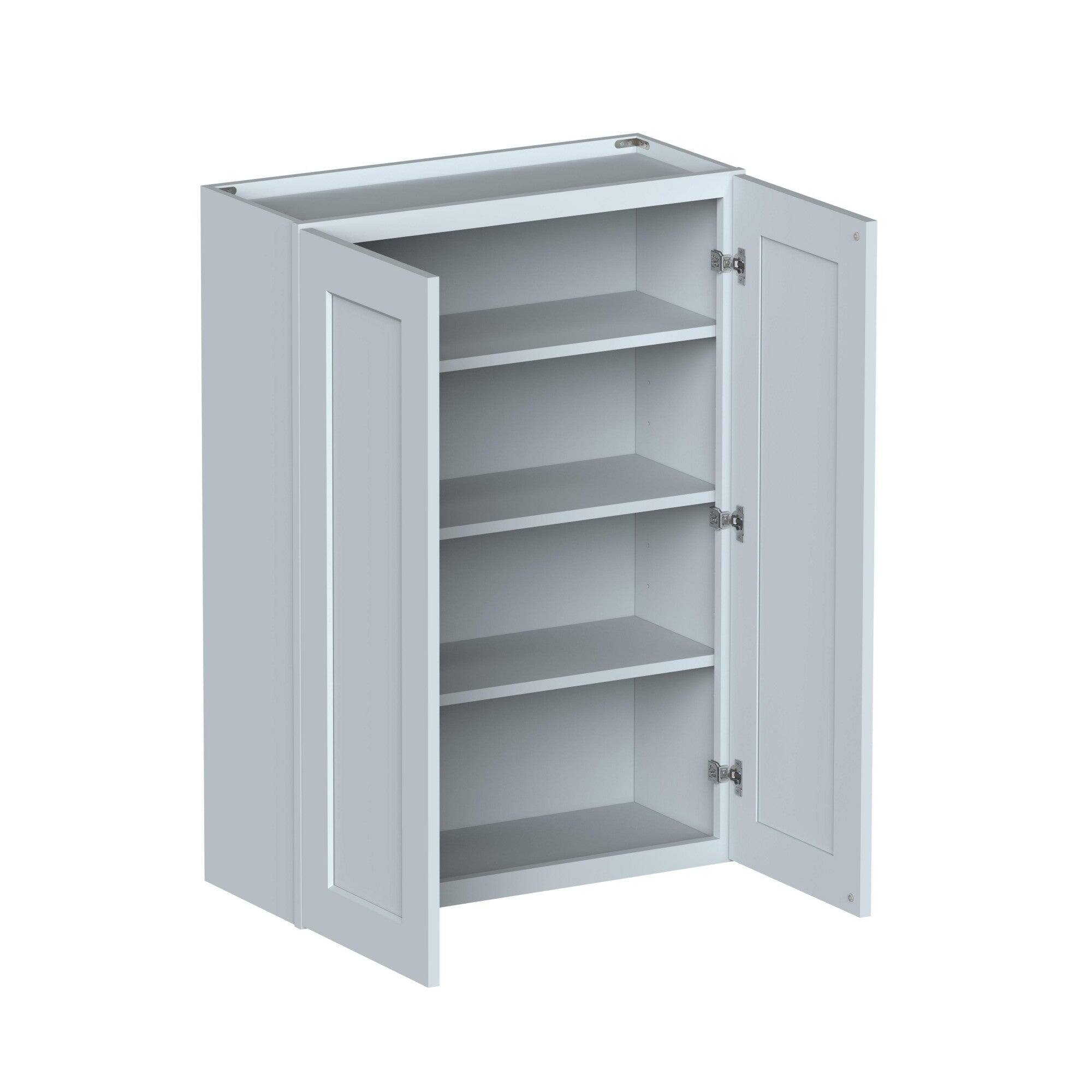 Alt View 2. Boyel Living - 30in.W x12in.D x42in.H Dove Gray WALL CABINET Fully assembled Cabinet With Two HDF Doors - Gray.