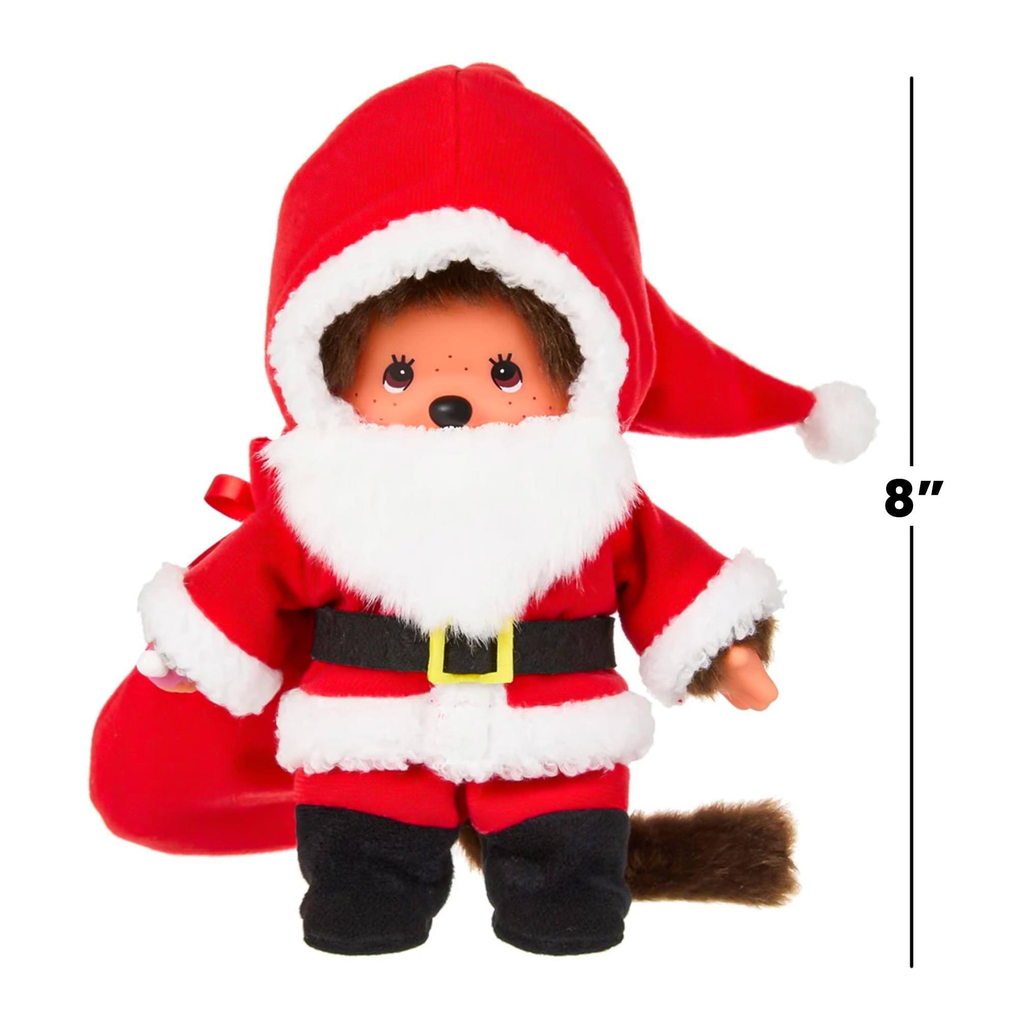Alt View 3. Sumikkogurashi - Monchhichi Santa Claus Boy 8 Inch Plush - Red.