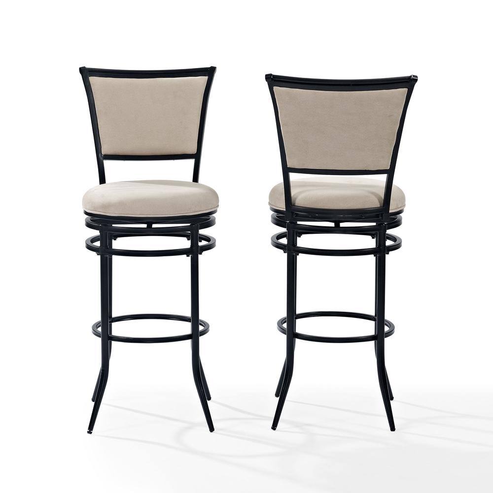Angle. Crosley Furniture - Rachel Bar Stool - Black.