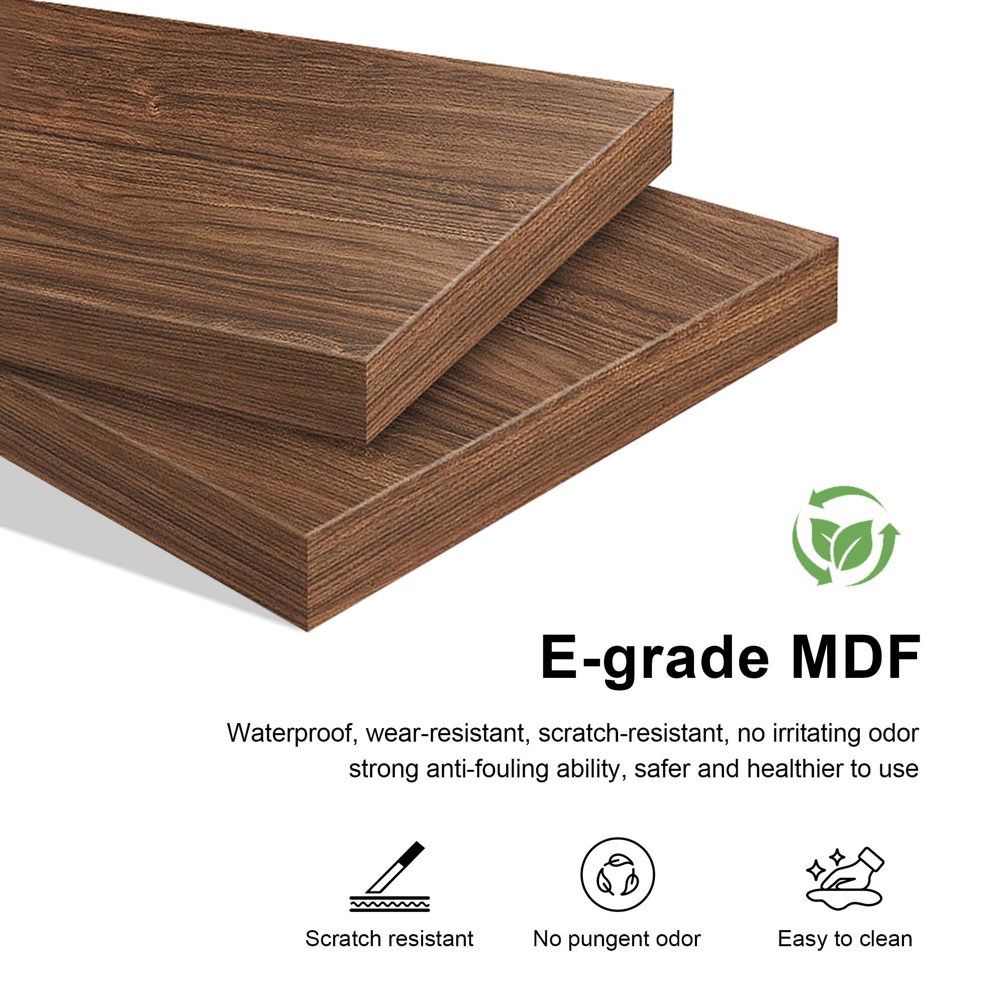E-grade MDF

Waterproof, wear-resistant, scratch-resistant, no irritating odor, strong anti-fouling ability, safer and healthier to use

Scratch resistant
No pungent odor
Easy to clean