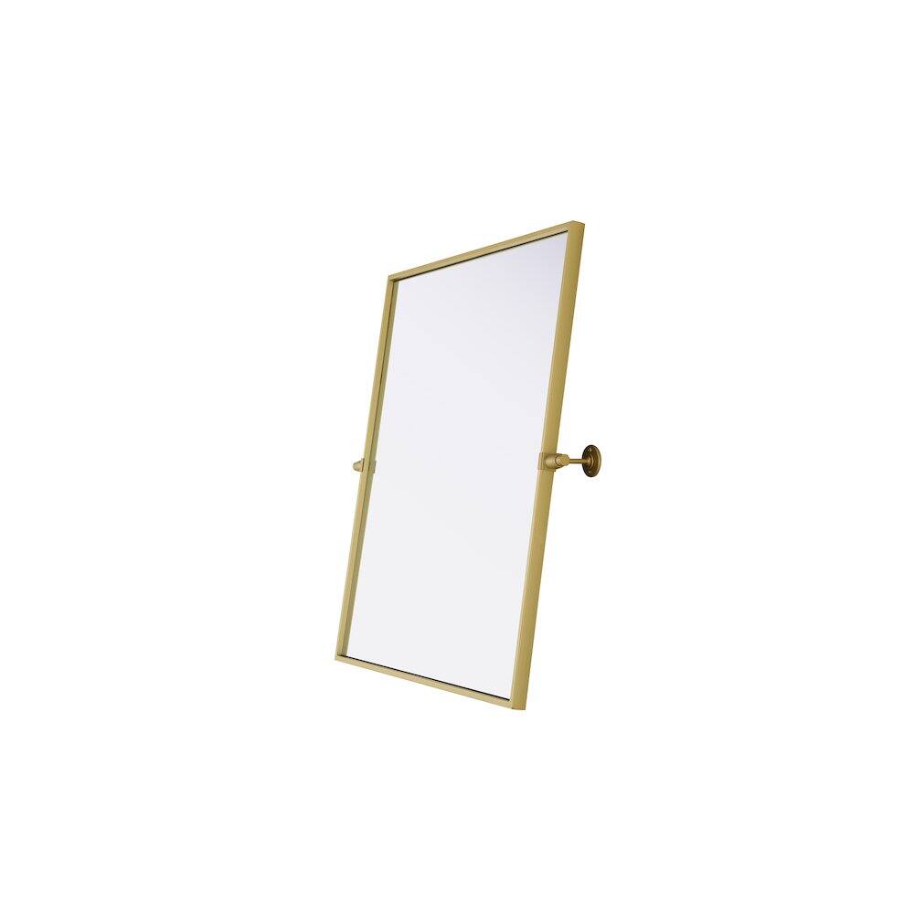 Alt View 4. Elegant Kitchen and Bath - Amoura 27X30 Pivot Mirror In Brass - Brass.