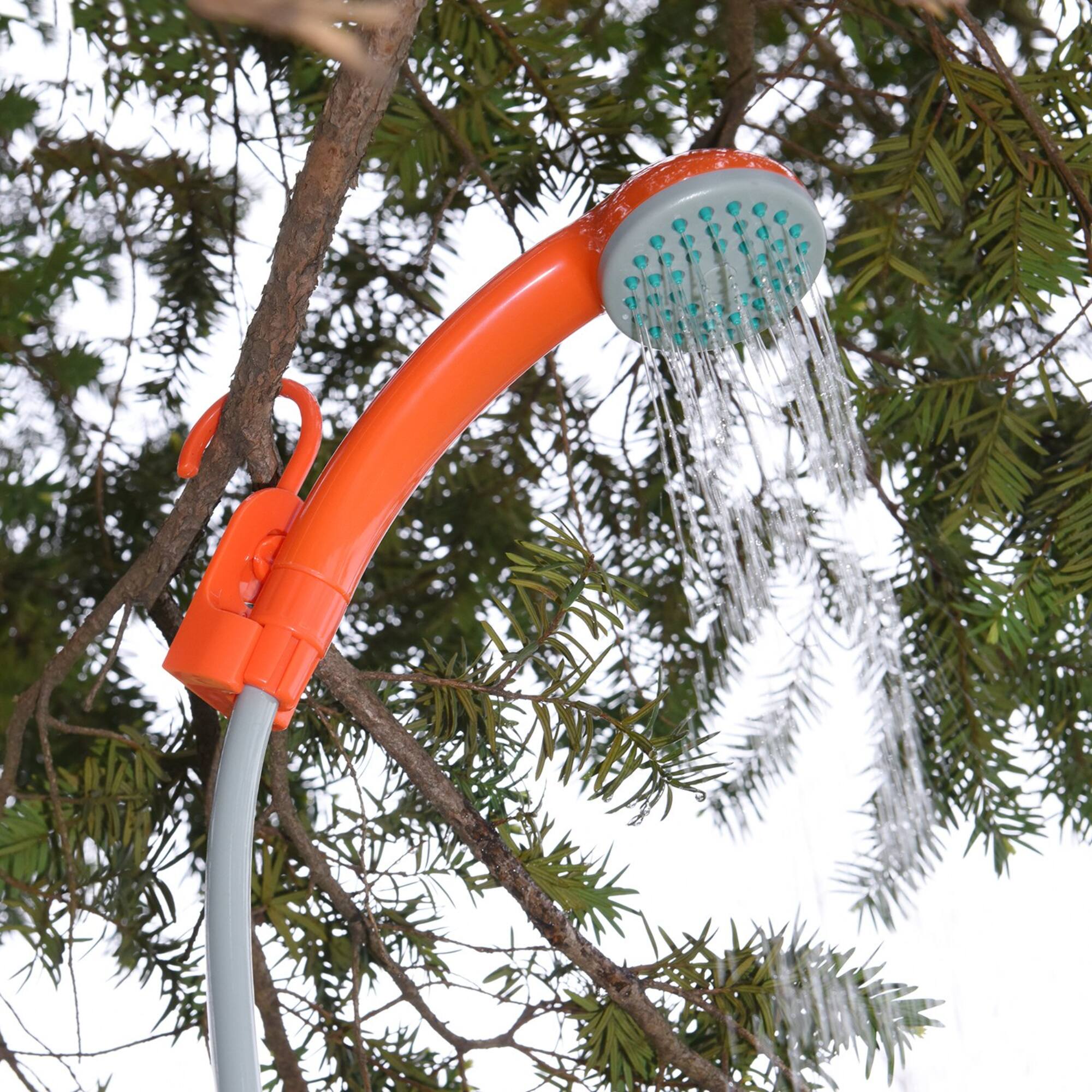 Alt View 5. Ivation - Portable Outdoor Shower, Battery Powered, Rechargeable & Compact Camping Showerhead - Orange.