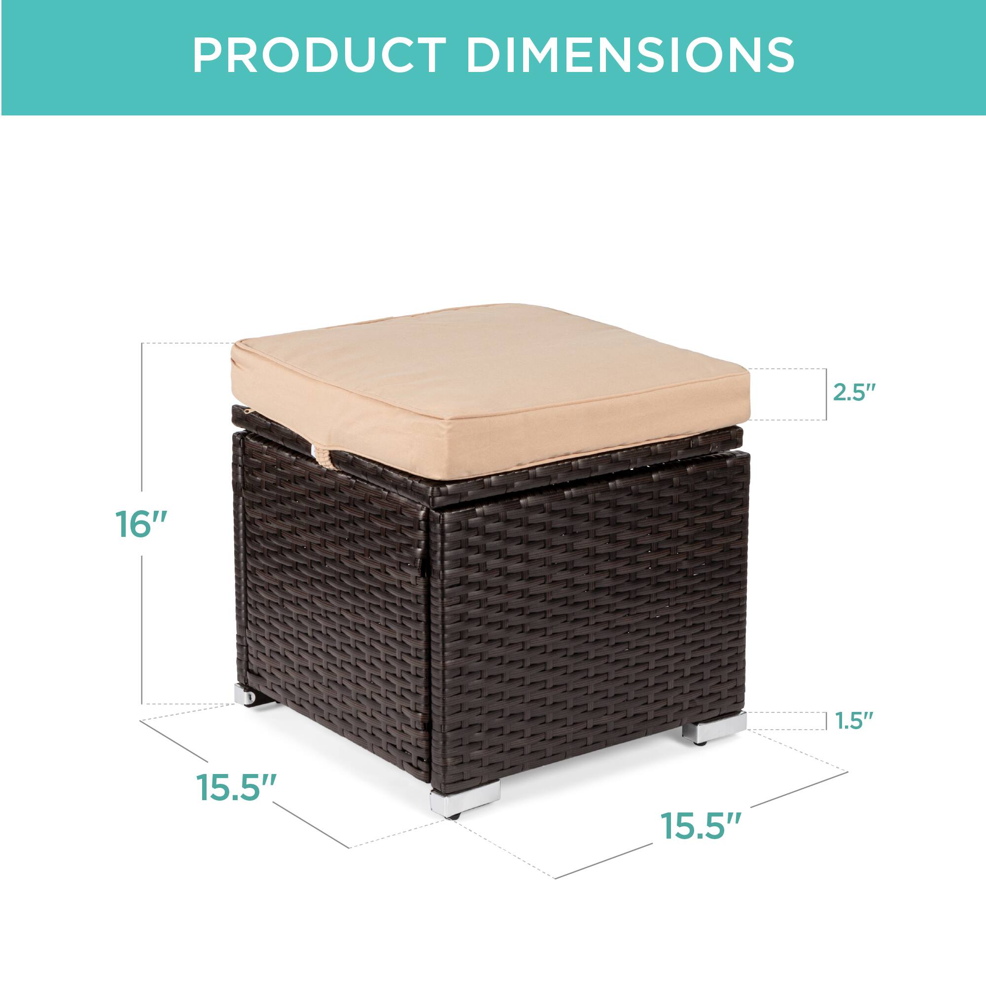 PRODUCT DIMENSIONS

2.5"  
16"  
1.5"  
15.5"  
15.5"