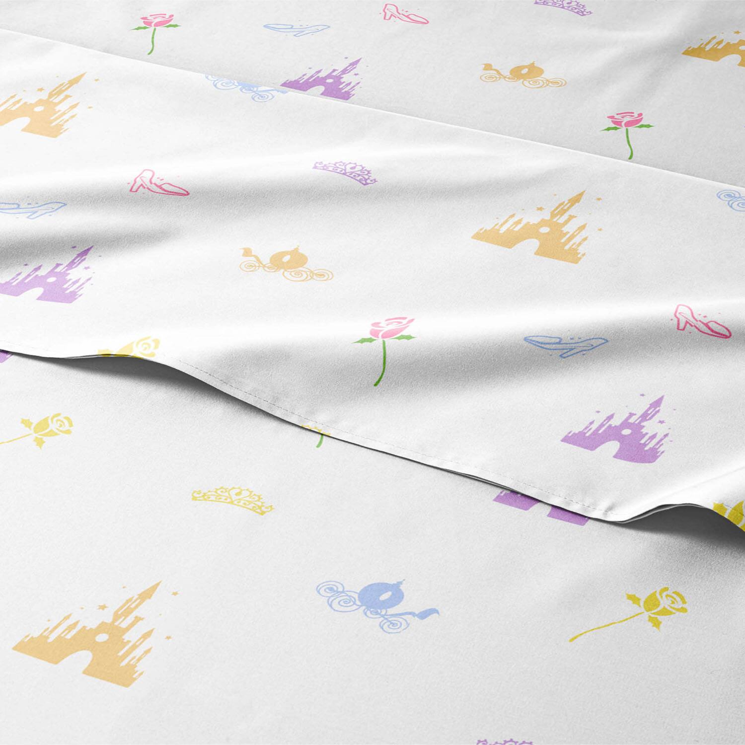 CGK Linens - Kids 4 Piece Bed Sheet Set - Cute & Cozy Wrinkle-Resistant with Vibrant Designs - Full - Princess