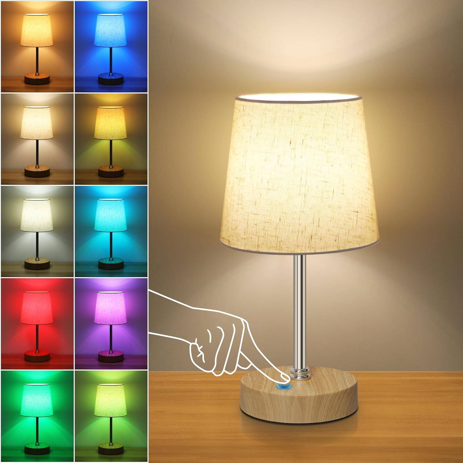 Stamp n Camp Ascher Cordless Table Lamp RGB 7 Color Changing 3 Color ...