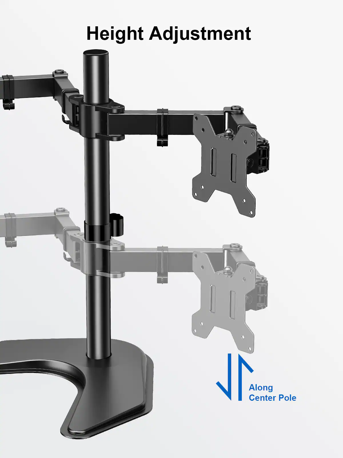 Height Adjustment, Along Center Pole