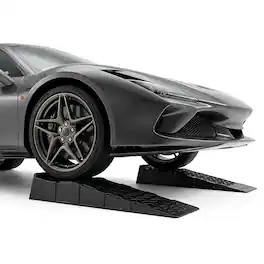 Costway - 2-Pack 2.5" Lift Low Profile Car Ramps, Portable Vehicle Service Ramps for Jack - Black