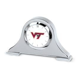 Jardine - Virginia Tech Hokies Primary Team Logo Napoleon Desk Clock - Silver