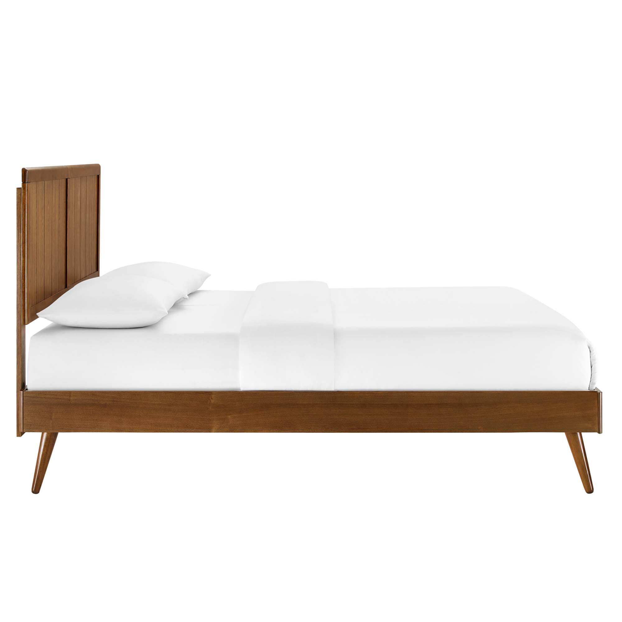 Alt View 2. Modway - Roxanne Performance Velvet Queen Platform Bed - Red.