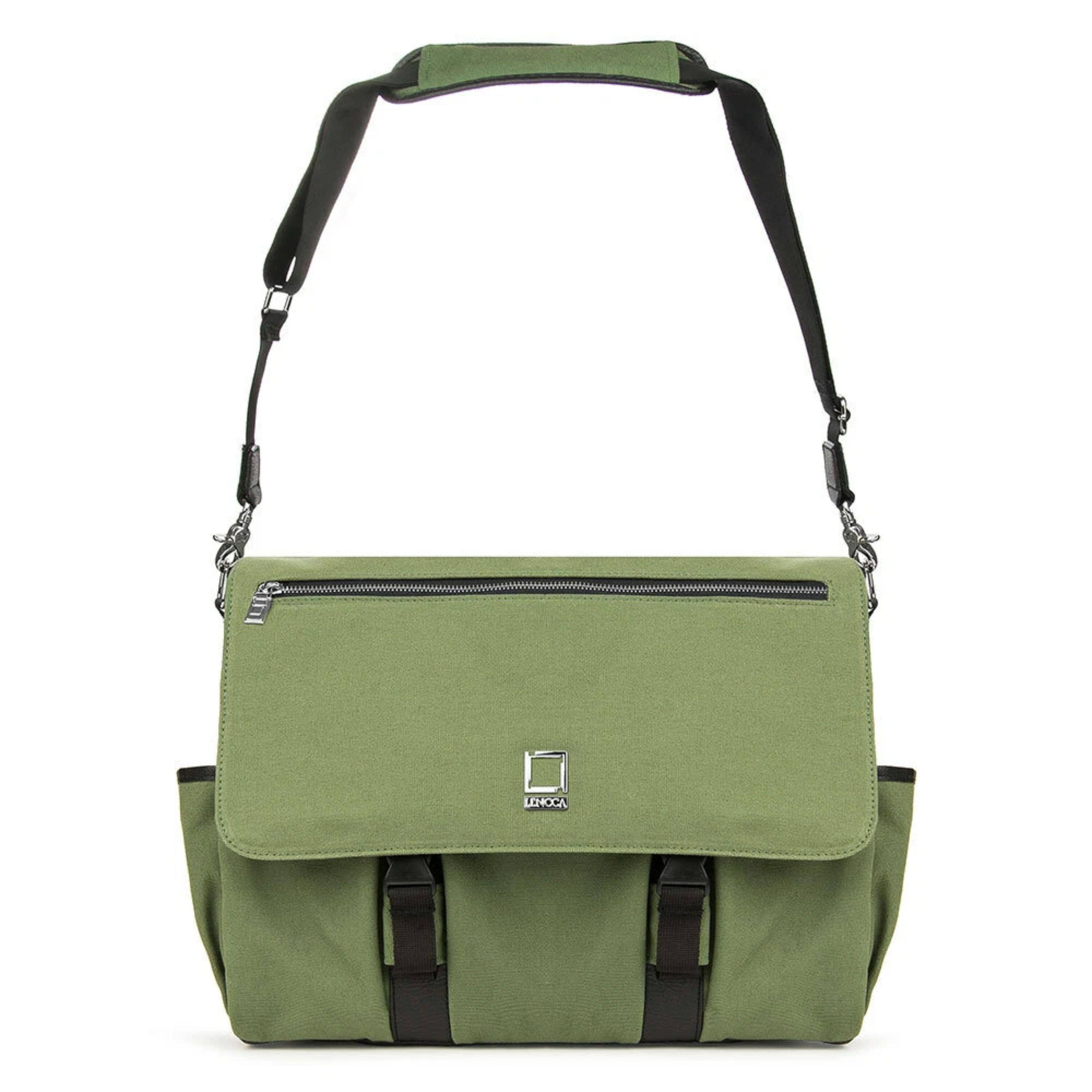Angle. Kitcheniva - DSLR Mirrorless Camera Laptop Shoulder Messenger Photography Bag - Forest Green.