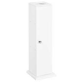 Homcom - Toilet Paper Cabinet, Small Bathroom Corner Floor Cabinet with Doors and Shelves - White