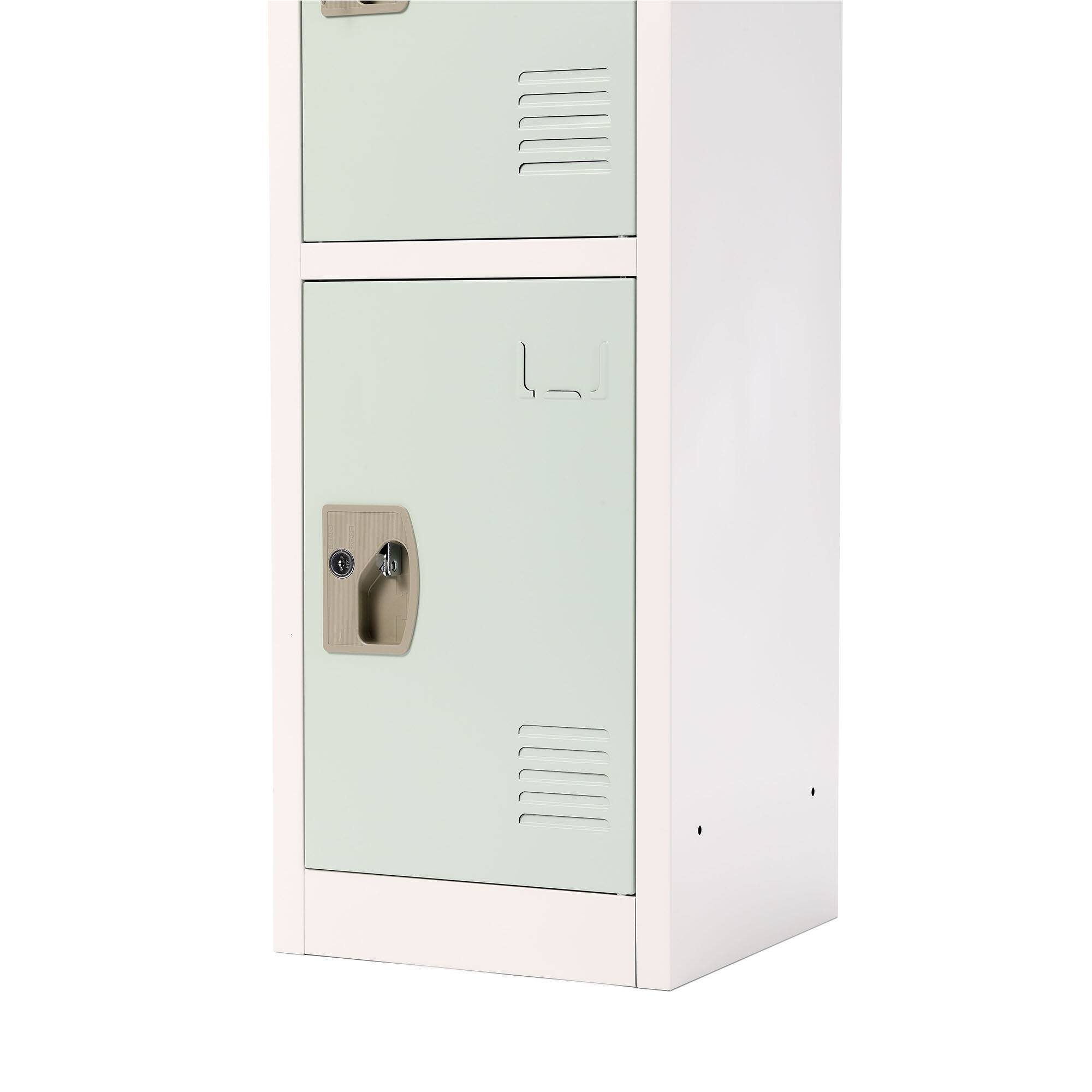 Back. AdirOffice - Storage Locker 629-Series 72" H 4-Tier Steel Key Lock 4-Shelf Locker with Key Lock, 4/Pack - Misty Green.