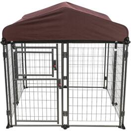 TRIXIE - Deluxe Outdoor Dog Kennel - Black/Burgundy
