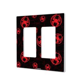 Keyscaper - Marvel Pattern Hidden-Screw Light Switch Plate - Double Rocker - Miles Morales