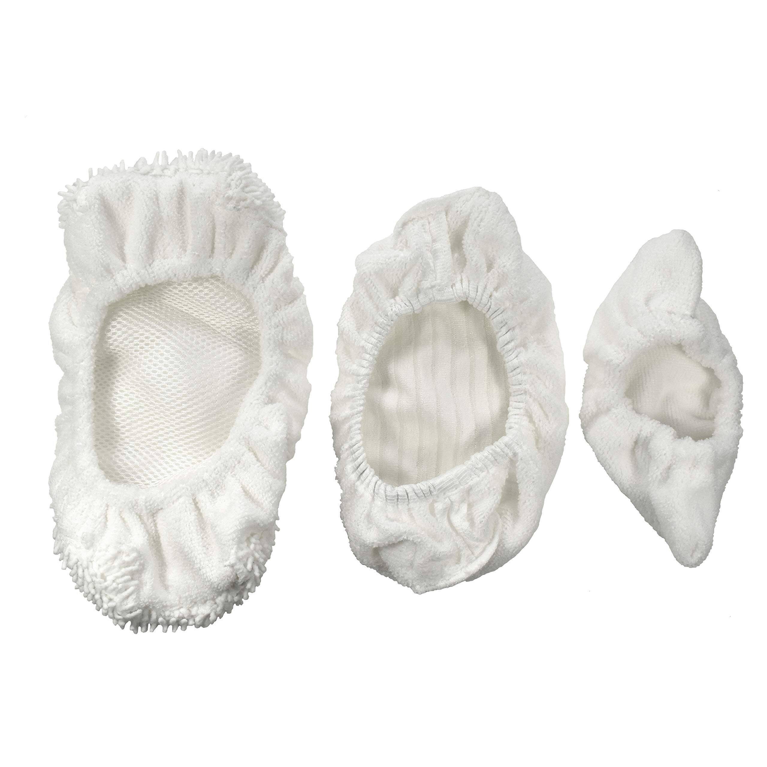 Angle. HQRP - 6-Pack Microfiber Mop Pads Bonnets for Oreck Steam-It STEAM100 STEAM100LRH Steam Wand.