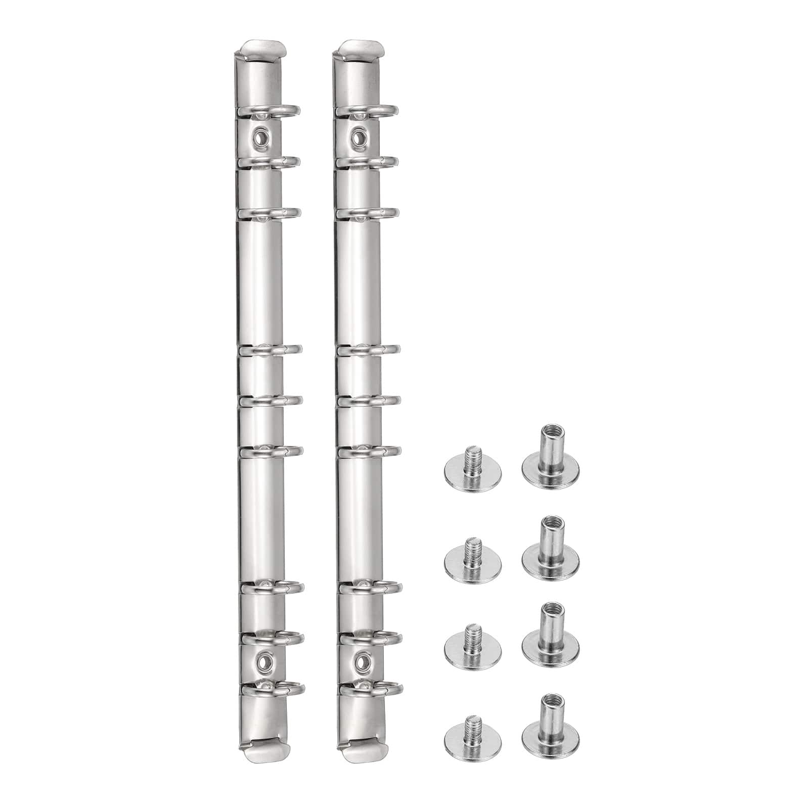 Unique Bargains - 3 Sets 9-Hole Ring Binder, B5 20mm Book Binding Kit Planner Maker Binder Ring Clip Mechanisms with Screw - Silver
