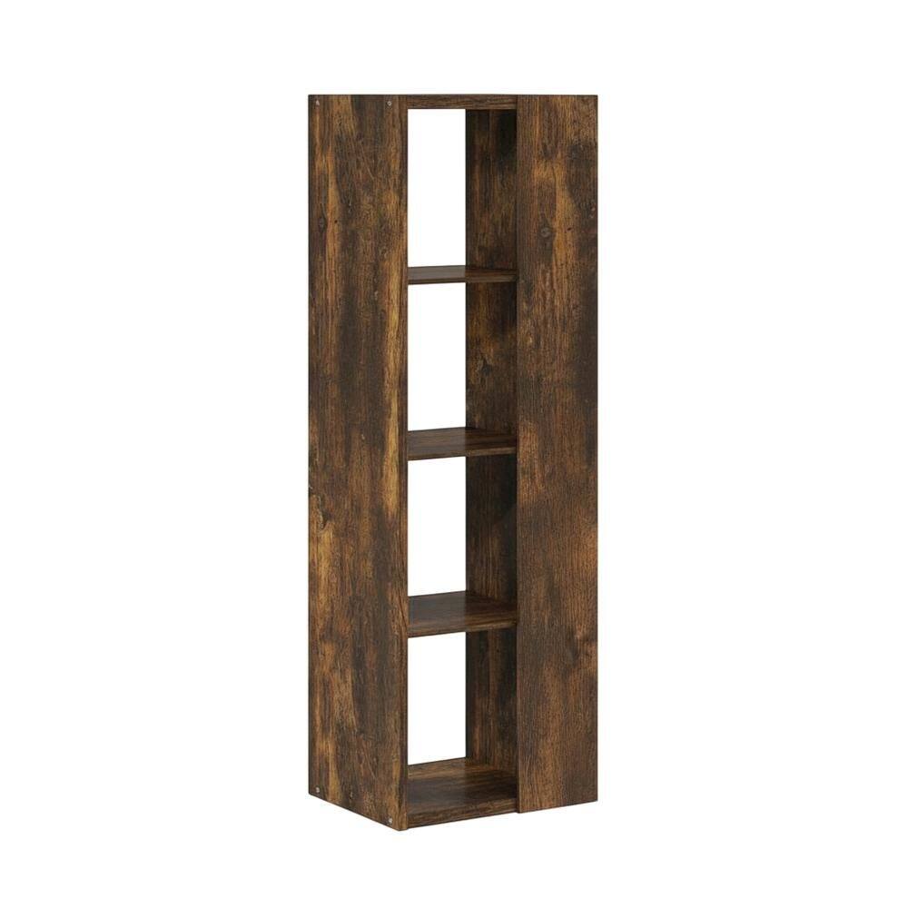 Front. FurniFact - Wooden bookcase with open shelving for versatile storage - Amber Pine.