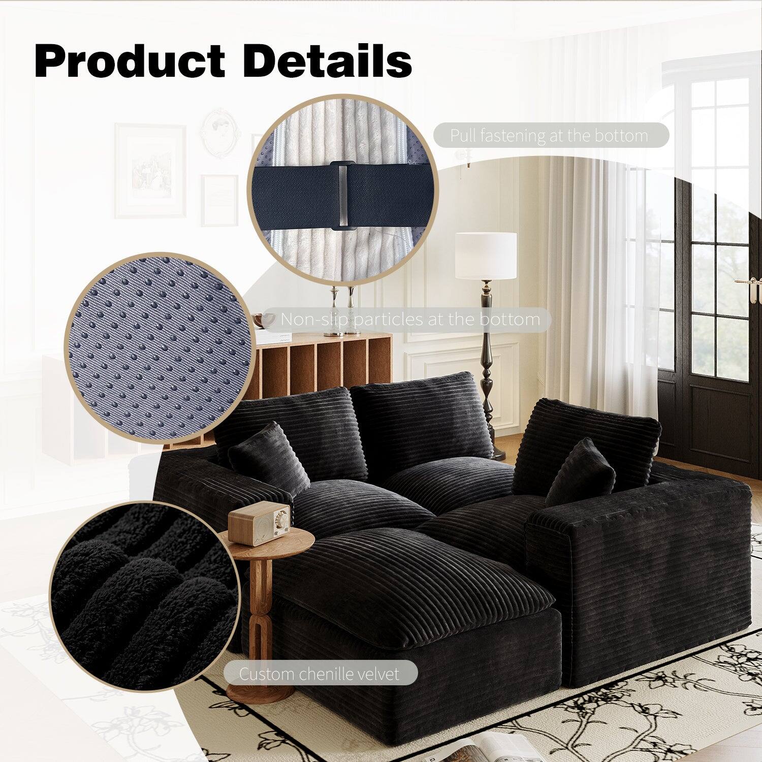 Product Details

- Pull fastening at the bottom
- Non-slip particles at the bottom
- Custom chenille velvet