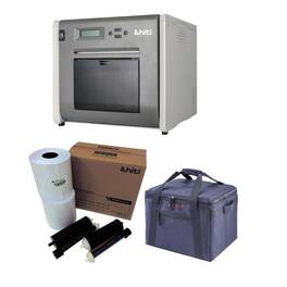 P525L Compact Dye Sub Photo Printer - With HiTi 5x7" Ribbon and Paper Case 2 Rolls, Slinger Padded Printer Carrying