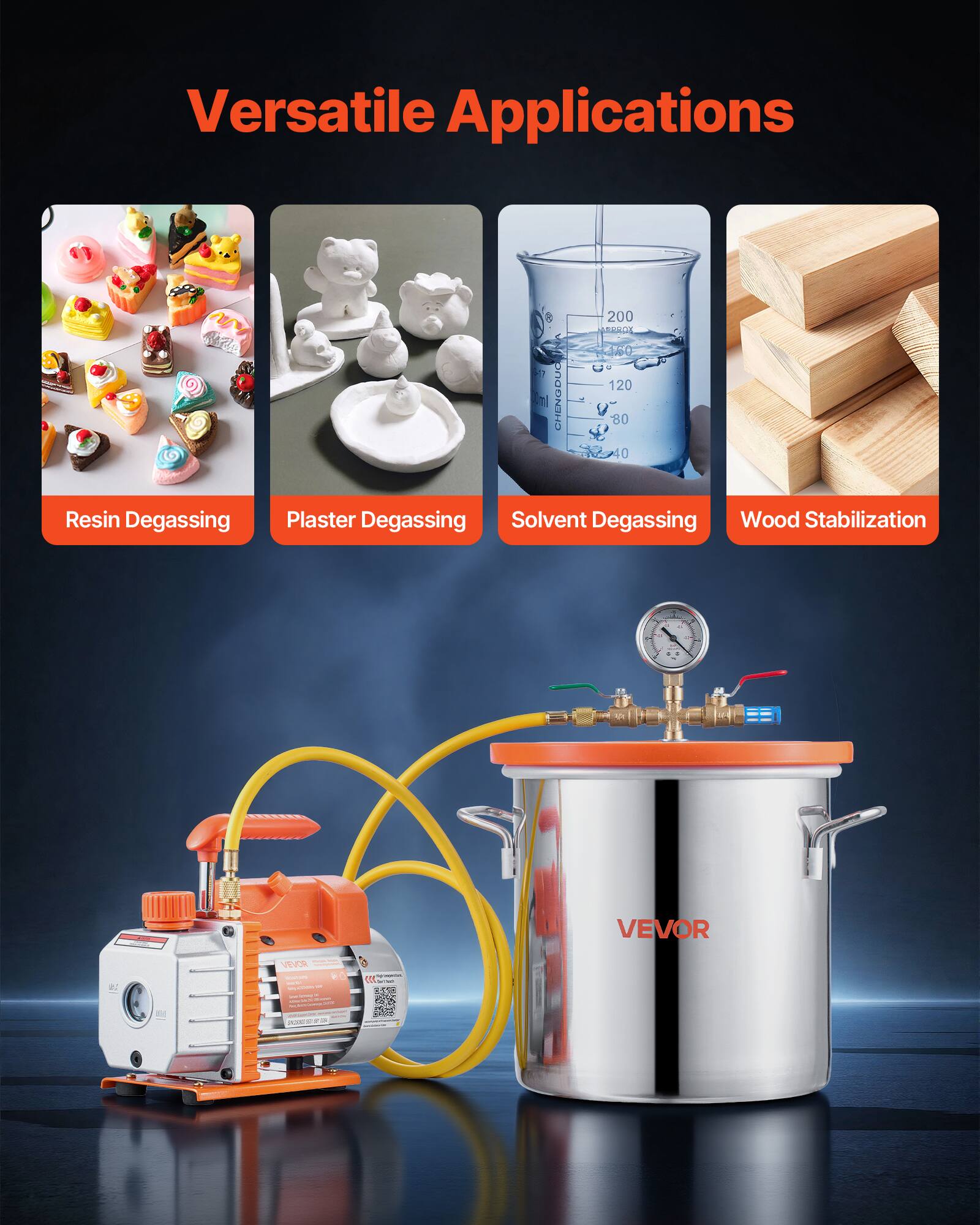 Versatile Applications

8 T! CHENGDUC

200 BOOK 150 120 80 40

Resin Degassing
Plaster Degassing
Solvent Degassing
Wood Stabilization

SODIUM

VEVOR

- - VEVOR  SUGARS - - - - 2 - - - - - - -  
- - OLC -
-   20,00 is