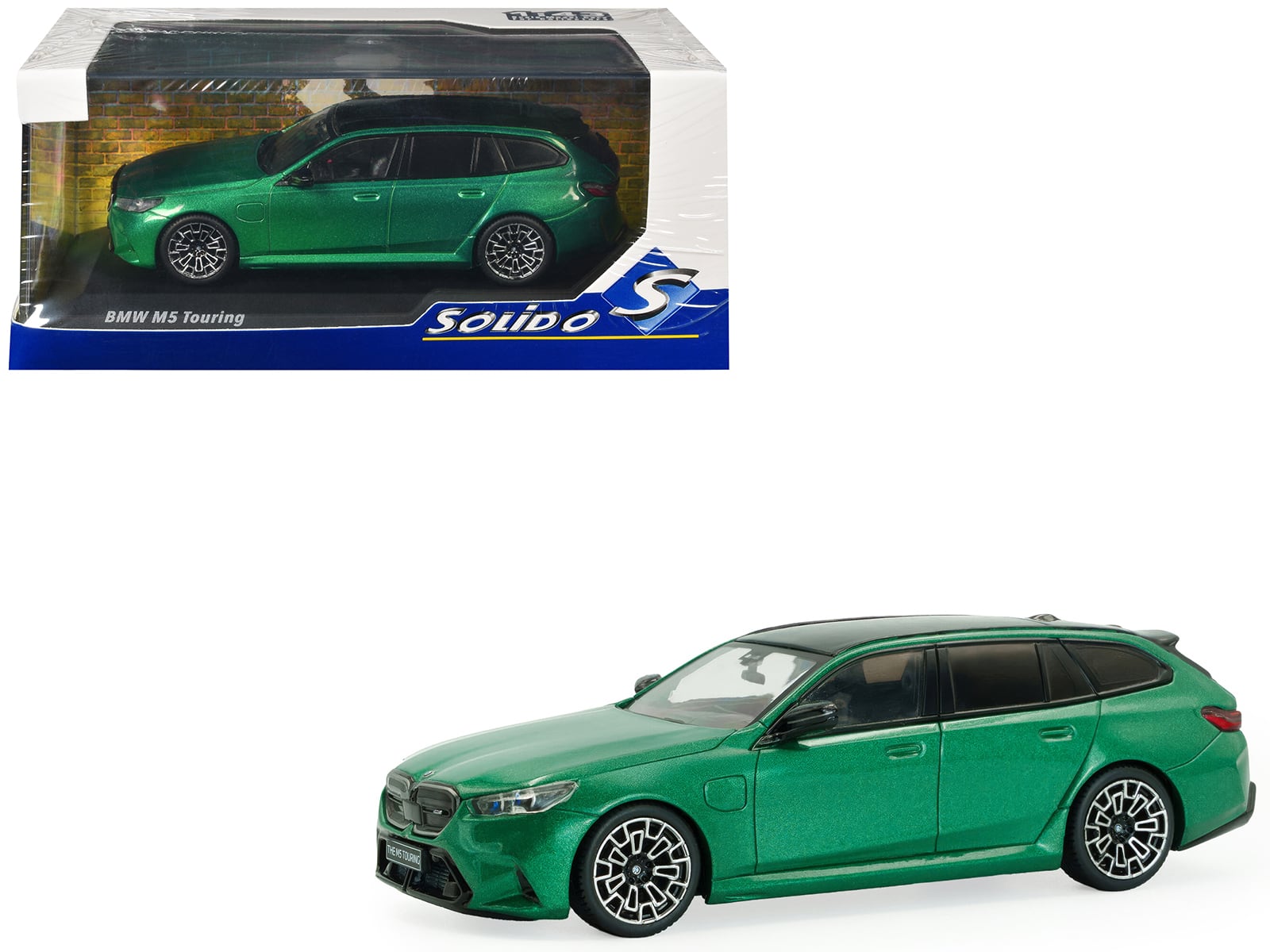 2024 BMW M5 Touring Isle Of Man Green Metallic with Black Top 1/43 Diecast Model Car by Solido price history on PriceWatchPro